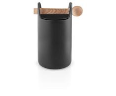 EVA SOLO Caja de almacenamiento con cuchara de 20 cm de altura, color negro, perfecto para mantener el orden en la cocina, color negro