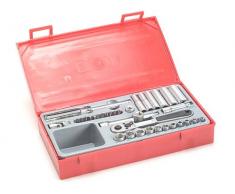 Tengtools TT1435 - Juego de vasos 1/4 serie regular/larga, métricos de 35 piezas