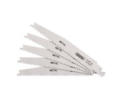 Draper 38755 - Hojas de sierra alternativas bimetálicas para corte de metal, 150 mm, 8-14 tpi (paquete de 5)