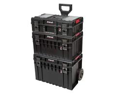 TREND MS/P/SET3C - Caja de herramientas modular para almacenamiento, color negro