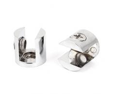 Base redonda 6 mm-8 mm estante de cristal Clip Clamp Holder Soporte 2pcs