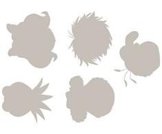 Komar Deco de pegatinas The Muppets, 1 pieza, gris/negro, 14005H