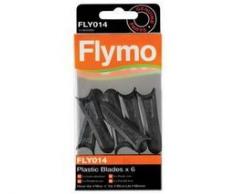 Flymo Plastic FLY014 - Cuchilla para cortacésped (plástico, 6 unidades, repuesto original)