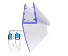 90cm UK05 -- Junta de recambio para ducha deflector de 6mm/ 7mm/ 8mm vidrio grueso agua sello ducha de protección de sobretensión recta