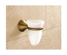 Gedy Romance Portacepillos de Pared, Cristal, Bronce, 11.4x7.4x11.5 cm