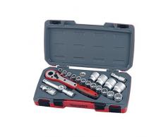 Tengtools T1221 - Juego de vasos 1/2 bihexagonales de 21 piezas