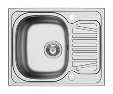 Pyramis 100132512 Sparta - Lavabo de baño (acero inoxidable (62 x 50 cm, 1B 1D)