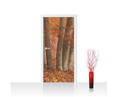 Para puerta de fieltro de papel pintado 100 x 211 cm - la parte superior de la - de las puertas de panel de fieltro de póster de papel pintado adhesivo para puerta de la decoración de imagen de la XXL para puerta de árboles de madera - no, 255