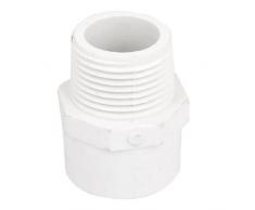 Sourcingmap a13062800ux0558 - 32mm macho de pvc roscado agua directamente conectores de tuberías manguera acoplador blanco