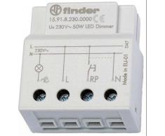 Finder 159182300000PAS - Regulador de luz encastrable montaje en caja de mecanismos para lámparas LED - AC (50/60Hz) - 230 V - 50 W