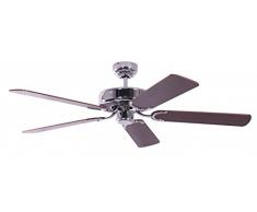 Ventilador de techo Potkuri acero / caoba 132 cm