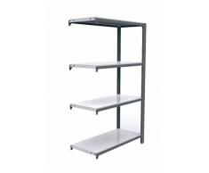 SimonRack 332100144159044 - Estantería metálica, 4/400, color oscuro/blanco