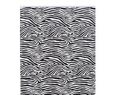 Shark 012/213061 Cortina de Ducha de Tela Poliéster, 180 x 200 cm, Color Blanco y Negro