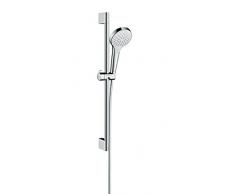 Hansgrohe Croma Select S 110 Vario - Set de ducha, 0,65 m, 3 tipos de chorro, blanco/cromo