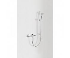 Tres Grifería 06217402 - Kit de baño‑ducha MAX termostático · Barra deslizante long. 673 mm. (034.637.06). · Ducha móvil anticalcárea (299.631.03). · Flexo SATIN (91.34.609).