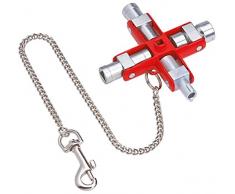 KNIPEX 00 11 06 Llave universal para armarios y sistemas de paso estándar 90 mm