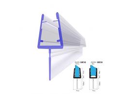 100cm UK10 -- Junta de recambio para ducha deflector de 5mm/ 6mm/ 7mm/ 8mm vidrio grueso agua sello ducha de protección de sobretensión recta