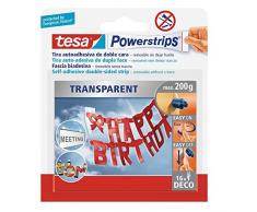 Tesa 58860-00000-02 - Pack de 16 recambios de tiras de ganchos de decoración, transparentes
