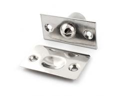 Puerta del armario ajuste tono plateado juego de cierre de bolas de acero inoxidable