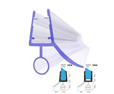 100cm UK08 -- Junta de recambio para ducha deflector de 6mm/ 7mm/ 8mm vidrio grueso agua sello ducha de protección de sobretensión recta
