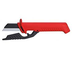 KNIPEX 98 56 Cuchillo recto para cable con de cuchilla intercambiable 185 mm