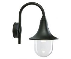 Farol de pared marine tipo inversa. Estructura de termoplástico, difusor de termoplástico transparente. Parabola RIFLETTENTE de aluminio. Apta para lámparas ad Incandescenza y a bajo consumo. Casquillo E27, IP43.