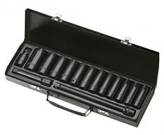 JBM 52346 - Pack de 15 piezas de impacto con 12 vasos largos hexagonales y adaptadores (1/2)