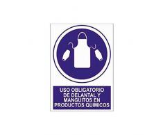 Cofan O56AD210148 - Señal Uso obligatorio de delantal y manguitos en productos químicos