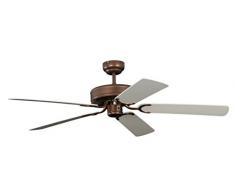 Ventilador de techo Potkuri bronce / blanco 132 cm