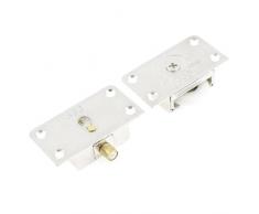 Juego de tono plateado metálicas para muebles armario para puerta corredera rodillo cilindro de anillo