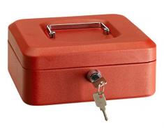 Arregui 1832D39 Caja de Caudales con Bandeja, Rojo, 152 x 80 x 118 mm