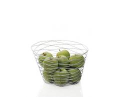 ANDREA HOUSE- Frutero Cromado de Rejilla en Espiral Ø27x18cm