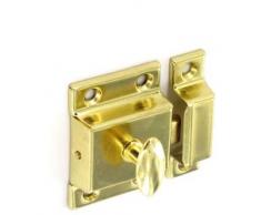 Securit chapado en Latón pestillo giratorio para armario (Con) de escalera con tornillos