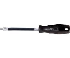 KS Tools 911.1120 - Destornillador de cuadrado para vasos de 1/4, flexible, con enclavamiento de bola (longitud 200 mm)