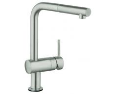 Grohe 31360DC1 Minta Touch - Grifo con caño extraible, Supersteel (acero inoxidable)