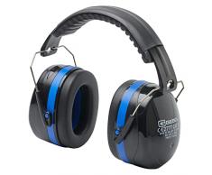 Gebol Protección auditiva profesional | valor SNR 32 dB | extra ancha, acolchada, longitud ajustable y cojín suave | para hombre y mujer | tamaño universal | azul, negro | 1 unidad