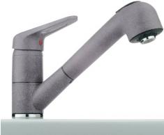 Franke 740 1150030729 - Grifo monomando para fregadero, alta presión, rociador extraíble, color gris