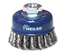Weiler Inox - Cepillo para ollas (acero ondulado, 65 mm x M14, RPM, máx. 12500, grosor del alambre: 0,3 mm)