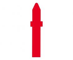 Wolfcraft 2384000 - Hoja de sierra de calar vástago en T / dientes en metal duro / plásticos, hormigón celular, planchas de placa de yeso / corte rápido y basto 105 mm