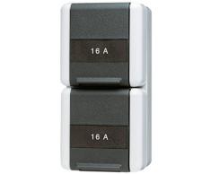 JUNG 8220 KINAW Tipo F Negro, Translúcido, Color blanco caja de tomacorriente - Caja registradora (151 mm, 75 mm, 58 mm)