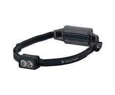 Ledlenser NEO5R - Linterna LED recargable de 600 lm, excelente linterna de cabeza ligera con luz trasera y batería de hasta 35 horas para correr al aire libre, senderismo, paseo de perros (negro)