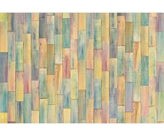 Komar 1 – XXL4 – 028 – 368 x 248 cm papel pintado de color pastel Bazar – Mezcla de textura de madera (4 unidades)