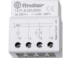 Finder 139182300000PAS - Interruptor crepuscular/telerruptor temporizado para montaje en caja de mecanismos 1 contacto 10 A - AC (50/60Hz) - 230 V37 x 22 x 39 cm color gris
