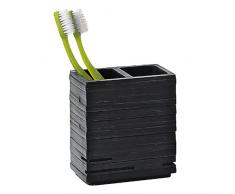 Gedy QU981400300 Portacepillos, Negro, 6,5X10X11,2
