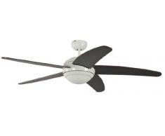Ventilador de techo Melton blanco / marrón con mando a distancia 132 cm