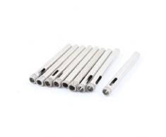 9 piezas 6 mm Diámetro sierra perforadora eléctrica taladro herramienta para cristal corte para azulejos de cerámica