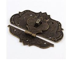 Sourcingmap – ® 97 mmx73 mm maleta Joyero aldaba para candados Latch Lock tono de bronce antiguo