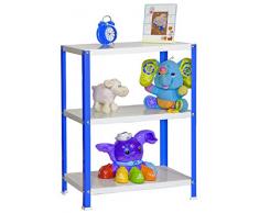 SimonRack 402100204901043 - Estantería metálica, 3/400, color azul/blanco