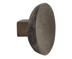 Lâagape PO2ASS 37 Pomo para Muebles, Cajones, Madera, Gris, 4.50x4.50x3 cm