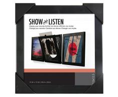 Tipo de vinilo Show y listas Flip Frame, 1 pieza, Negro, 16459